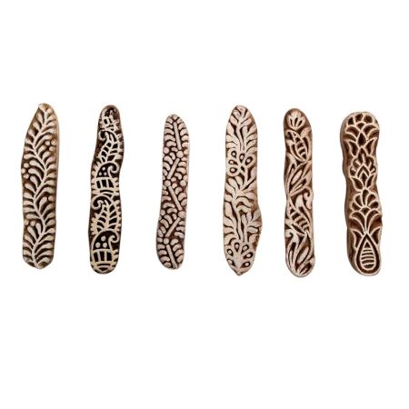 Set of 6 Piece New Mix Wooden Printing Block